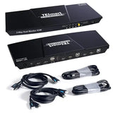 TESmart DisplayPort HDMI 4x2 Dual Monitor KVM Switch Kit, HDMI+DP 4K 60Hz 4:4:4 with EDID - Imported from UK