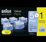 Braun Clean & Renew Refill Cartridges, Value Pack 5+1 - Imported from UK