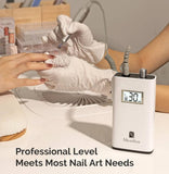 MelodySusie Clip-On Cordless Nail Drill, 30000RPM With LCD Display For Manicure Shaping &amp; Gel Removal, Perfect For Training, Nail Art Practice & Home Use - Imported from UK