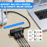 RJ45 Ethernet Splitter Network Adapter RJ45 1 Male to 3 x Female LAN  Ethernet Splitter for Cat5 Cat5e Cat6 Cat7 Cat8 Cable Ethernet Socket Connector Adapter - Imported from UK