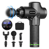 JEERSONN Muscle Massage Gun with 6 Massage Heads 30 Speeds & LCD Display, Ultra-Quiet Hand-Held Deep Tissue Muscle Massager - Imported from UK