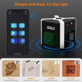 WAINLUX K6 Laser Engraver, 3000mW CNC Bluetooth Mini Laser Engraving Machine, Portable Tool for Wood Vinyl Leather Glass, DIY Art, Logo Design (Container Product Without Box) - Imported from UK