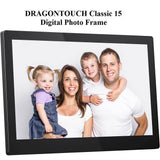 DragonTouch Classic 15 Digital PHoto Frame 15.6” FHD Touch Screen WiFi Digital Picture Frame with 16GB Memory Storage, Instant Share Photos & Videos via App, Email, Cloud, Wall Mountable, Portrait & Landscape - Imported from UK