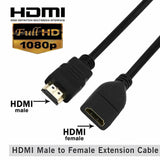 HDMI Cable 16cm High Speed Male to Female Extension Cable Gold Plated HDMI Extender - Imported from UK