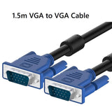 VGA to VGA Cable 1.5M High Quality Heavy Duty 15 Pin Male Port to Male Port VGA Cable - Imported from UK