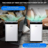 Pasapair 20L Dehumidifier with 6L Water Tank, Auto & Manual Drainage Function, Timer Function, Child-lock Function, Ultra Quiet Ideal for Removing Damp Mold Moisture from Basements, Home, Kitchen, Large Room, Bedroom, Garage - Imported from UK