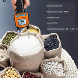 Grain Moisture Meter Digital with Voice, Moisture Tester Hygrometer, Use for Paddy, Wheat, Corn, Barley, Rice, Sorghum, Feed, Rapeseed, Seed melon, Sesame, Soymeal, Soybean, Peanut, Seeds, Cotton, Beans etc - Imported from UK