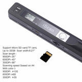 iSCAN 900DPI A4 Document Portable Scanner, Handheld for Business, Photo, Picture, Receipts, Books, JPG/PDF Format Selection, Micro SD Card Hand Scanner - Imported from UK