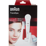 Braun FaceSpa Women's Mini Epilator, Electric Hair Removal with 3 Facial Cleansing Brushes - Imported from UK