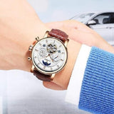 KINYUED Men Automatic Mechanical Watch, Luxury Brand Self-Wind Stainless Steel 30M Waterproof Sports Watch - Imported from UK
