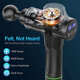 JEERSONN Muscle Massage Gun with 6 Massage Heads 30 Speeds & LCD Display, Ultra-Quiet Hand-Held Deep Tissue Muscle Massager - Imported from UK