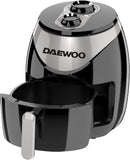 Daewoo 4 Liter Air Fryer With Rapid Air Circulation Technology 1500W Korean Technology Black/Silver - Imported from UK