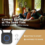 1Mii Bluetooth 5.0 Transmitter for TV to Wireless Headphone/Speaker, Bluetooth Adapter for TV w/Volume Control, AUX/RCA/Optical/Coaxial Audio Inputs, Plug n Play, aptX Low Latency & HD - Imported from UK