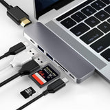 EKSA 7-in-2 USB C Hub with 4K USB C to HDMI, 2 USB3.0 Ports SD/TF Card Reader 100W PD Type C for MacBook Pro - Imported from UK