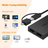 Wavlink USB3.0/USB-C, Thunderbolt 3/4 to HDMI 2K+4K Dual Display Adapter for Dual Monitors in Pakistan