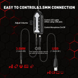 MPOW Iron Gaming Headset, 7.1 Surround Sound with RGB Lighting Effects, Magic EQ Setting, Noise Cancelling Microphone USB/3.5mm Dual Mode - Imported from UK