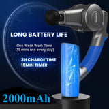 RENPHO Massage Gun Deep Tissue Muscle Massager with Adjustable Arm & 6 Massage Head, Percussion Handheld Electric Muscle Massager for Sore Muscle, Stiffness Pain Recovery - Imported from UK