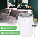 MeacoDry ABC 10L Dehumidifier, Ultra Quiet Energy Efficient Electric Compressor Dehumidifier Ideal for Home, Kitchen, Bedroom, Bathroom, Crawl Space, Baby Room, RV, Caravan, Removes Condensation, Damp Mold & Moisture - Imported from UK