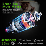 JEERSONN Muscle Massage Gun with 6 Massage Heads 30 Speeds & LCD Display, Ultra-Quiet Hand-Held Deep Tissue Muscle Massager - Imported from UK