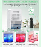 FIVANGIN 1500ml Dehumidifier with 7 Colors Light for Removing Damp Mold & Moisture, Silent Mini Dehumidifier for Home Bedroom Bathroom Garage Wardrobe - Imported from UK