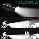 Omeril 1200 Lumens Bike Light Front & Rear Powerful LED Bike Light Set USB Rechargeable Anti-Glare Beam Security Cycling Lights IP65 Waterproof MTB Cycle Lights Mountain Bike Accessories - Imported from UK