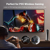 UGREEN CM668 USB Bluetooth 5.3 Transmitter APTX HD 3.5mm Audio Adapter, Plug & Play for PS4 PS5 Switch Gaming Mac - Imported from UK