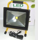 LED Flood Light, 50W Rechargeable IP65 Waterproof 5000LM Work Light with Detachable Stand, Security Emergency Site Light - Imported from UK