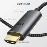 SYNCWIRE USB C to HDMI Cable 4K 60Hz Gold Plated Nylon Braided Type-C 3.1 Thunderbolt 3 HDMI Cable 2M - Imported from UK