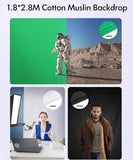 ESDDI Photography Lighting Kit, Adjustable 2.6Mx3M Background Support System with 3 Color Backdrop Fabric Photo Studio Softbox Sets, 5x 85W Bulb, 2x Umbrellas Light Stand & Carrying Bag - Imported from UK