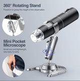 YINAMA WiFi Digital Microscope, 50x to 1000x Handheld Magnification Camera, 1080P HD 2.0 MP with 8 LED, Compatible with Android, iOS, iPhone & Windows - Imported from UK