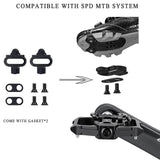 GEWAGE Mountain Bike Pedals Dual Function 9/16" Platform Bicycle Flat & Clipless Pedals Compatible with SPD for Road Mountain BMX Bike - Imported from UK