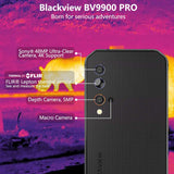 Blackview BV9900 Pro Rugged Smartphone, 8GB LPDDR4X RAM+128GB UFS2.1 ROM, Dual Sim 4G Global Network, Sony® 48MP+16MP Triple Rear Camera FHD+ Display + Thermal Imaging Quad Rear Camera, Helio P90 Octa Core Processor - Imported from UK
