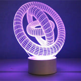 Optical Illusion 3D Lamp, 7 Colour Changing GYRO Lamp, 3D Night Light, Table Desk Novelty Lamp - Imported from UK