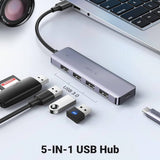 UGREEN 4-Ports USB 3.0 Hub, Ultra Slim USB Extender with 5Gbps Data Transfer - Imported from UK