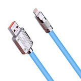 Super Fast 120w Charging Cable for iPhone, Metal Zinc Alloy Liquid Silicone Cable, 2M (Yellow) - Imported from UK