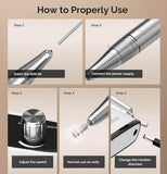 MelodySusie Clip-On Cordless Nail Drill, 30000RPM With LCD Display For Manicure Shaping &amp; Gel Removal, Perfect For Training, Nail Art Practice & Home Use - Imported from UK