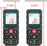 Mileseey Digital Laser Distance Meter, 40M/131Ft,±2mm Accuracy Laser Measure Device with Pythagorean Mode, Distance, Area and Volume Measurement with Mute Function LCD Backlit - Imported from UK