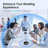EMEET OfficeCore M220 Lite Professional Bluetooth Wireless Speakerphone, Daisy Chain, 360° Voice Pick-up 8 AI Noise Cancellation Mics for Conference Calls (Pack of 2) - Imported from UK