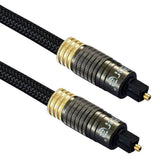 IBRA Muzil Gold 2M Digital Optical Cable Toslink / Audio Cable  Fiber Optic Cable Suitable for PS3, Sky, Sky HD, LCD, LED, Plasma, Blu-ray, AV Amps - Imported from UK