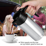 Car Electric Kettle, 12V 750ml Stainless Steel Travel Kettle Thermoses for Heating Water Coffee Milk Tea & More - Imported from UK