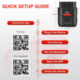 iDIGMALL Bluetooth OBD2 Scanner OBD II Diagnostic Scan Tool for iOS iPhone/Android Car ECU Code Reader with Engine Check & Emissions Test & Live Sensor Data Support - Imported from UK