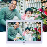 Andoer 10" Wide LCD Screen Digital Photo Frame with Remote Control 1024 x 600 High Resolution Electronic Album with MP3 MP4 Video Player Clock Calendar Function - Imported from UK