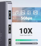 UGREEN 4-Ports USB 3.0 Hub, Ultra Slim USB Extender with 5Gbps Data Transfer - Imported from UK