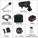Bravolu 24V Cordless Pressure Washer with 6-in-1 Multi-Function Nozzle, Max 430 PSI Portable Power Cleaner Suitable for Washing Cars Fences Home Surfaces & More - Imported from UK