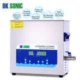 DK SONIC® 6L Digital Stainless Steel Ultrasonic Cleaner with SEMIWAVE & FULLWAVE Modes for Cleaning Jewelry, Watches, Glasses, Circuit Boards, Print Heads, Guns, Tools, Parts, Carburetors - Imported from UK