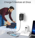 LENCENT Universal Travel Adapter, 100W GaN III Tech International Adapter with 2 QC4.0 USB-A + 2 PD3.0 Type-C PPS Fast Charging, Worldwide Wall Charger - Imported from UK