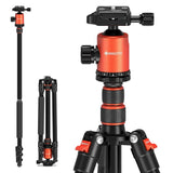 GEEKOTO 77’’ Camera Tripod for DSLR, Compact Aluminum Tripod with 360 Degree Ball Head and 8kgs Load for Travel and Work - Imported from UK