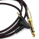 Audio Cable Compatible with Sennheiser Headphones 1.2M Gold Plated Nylon Braided Wire Upgrade HiFi Stereo Cord with 6.5mm Connector - Imported from UK