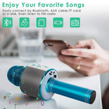 Spark Karaoke Bluetooth Wireless Microphone HiFi Speaker for Phone/Pad/TV with LED Lights - Imported from UK