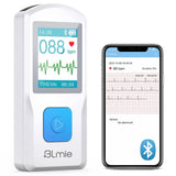 Blmie Bluetooth ECG Portable Mobile Monitor for Home & Office with PC Software & App, Personal ECG Monitor with Heart Rate Warning - Imported from UK